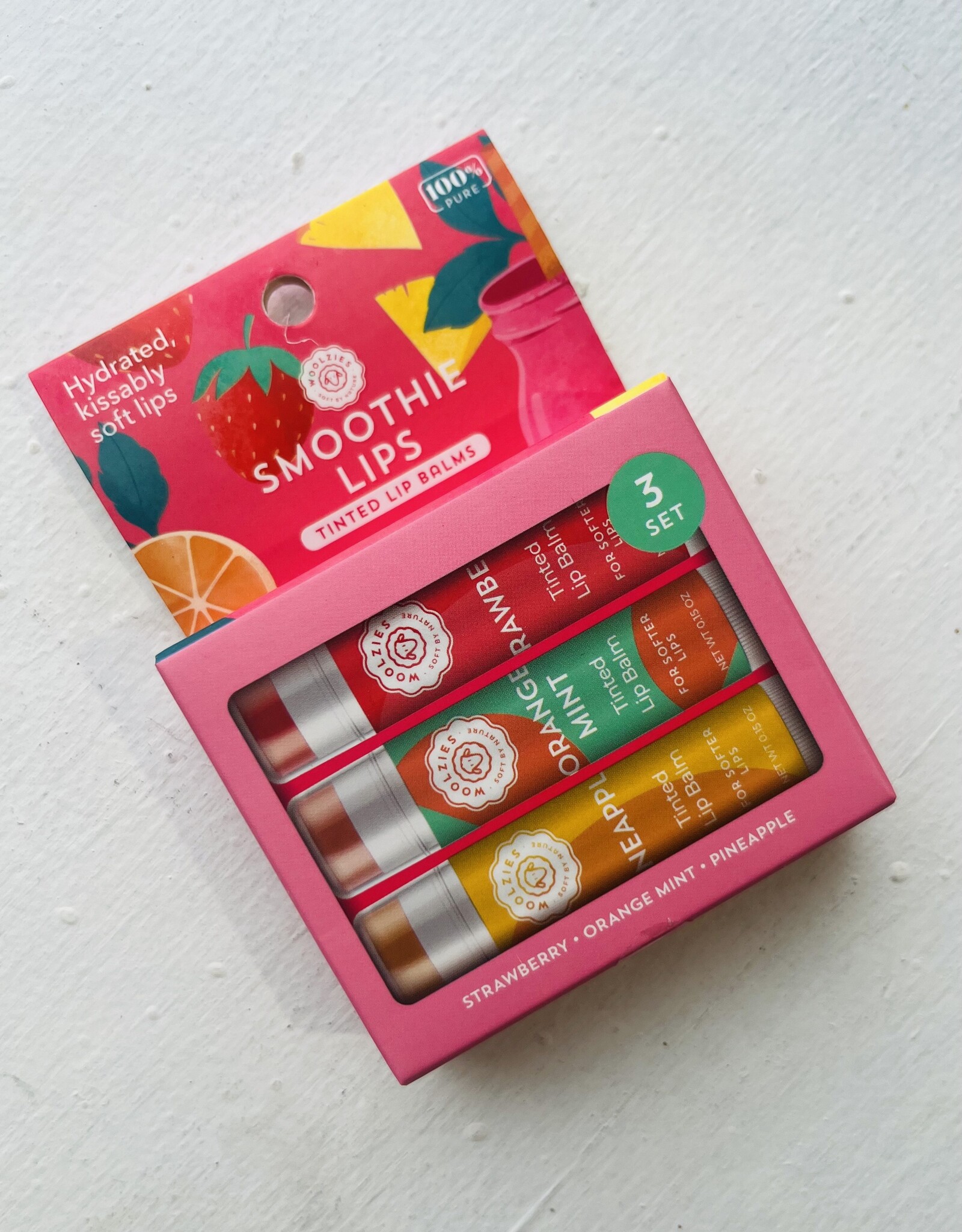 Woolzies Lip Balm Trio, Smoothie Lips