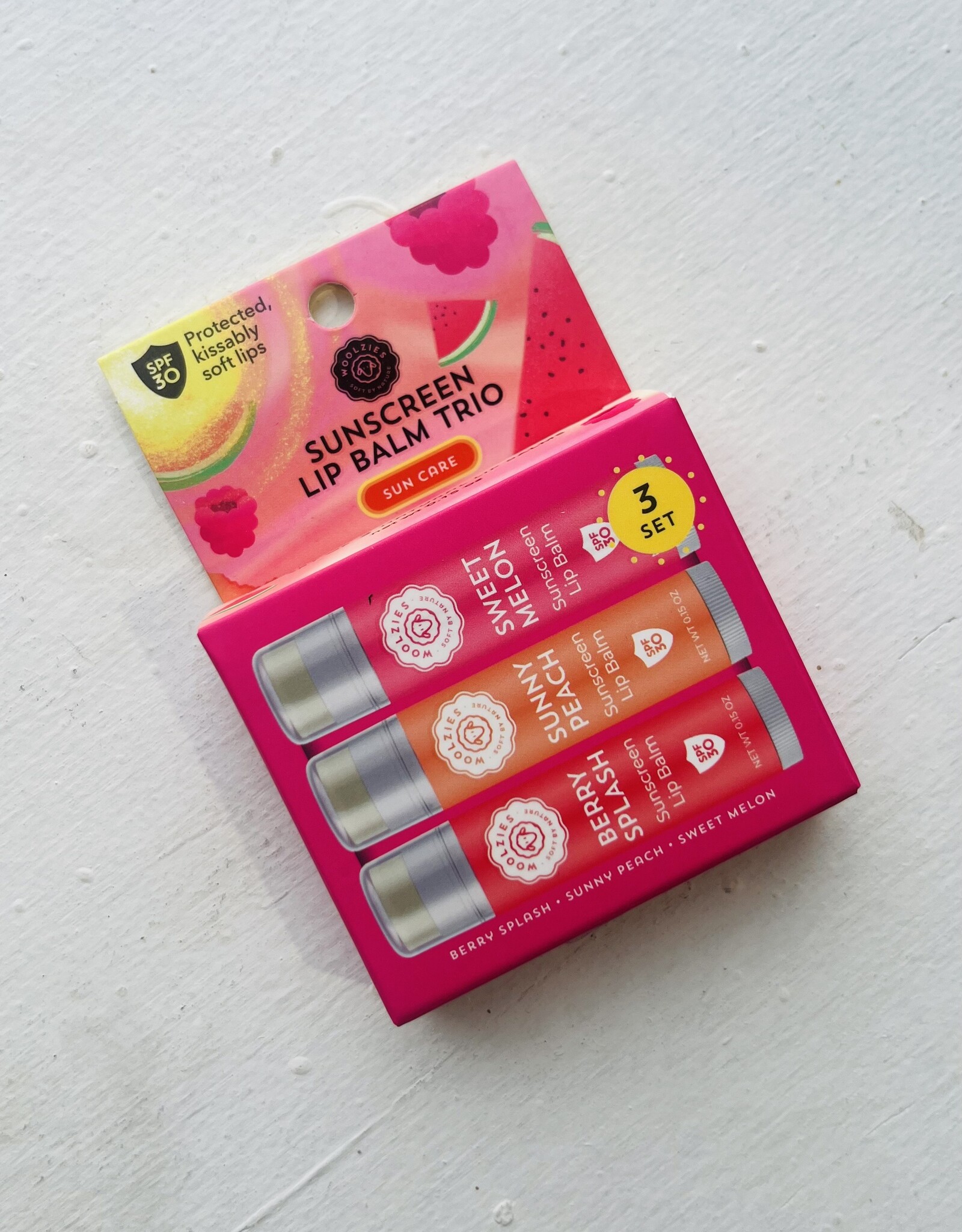 Woolzies Lip Balm Trio, Sunscreen