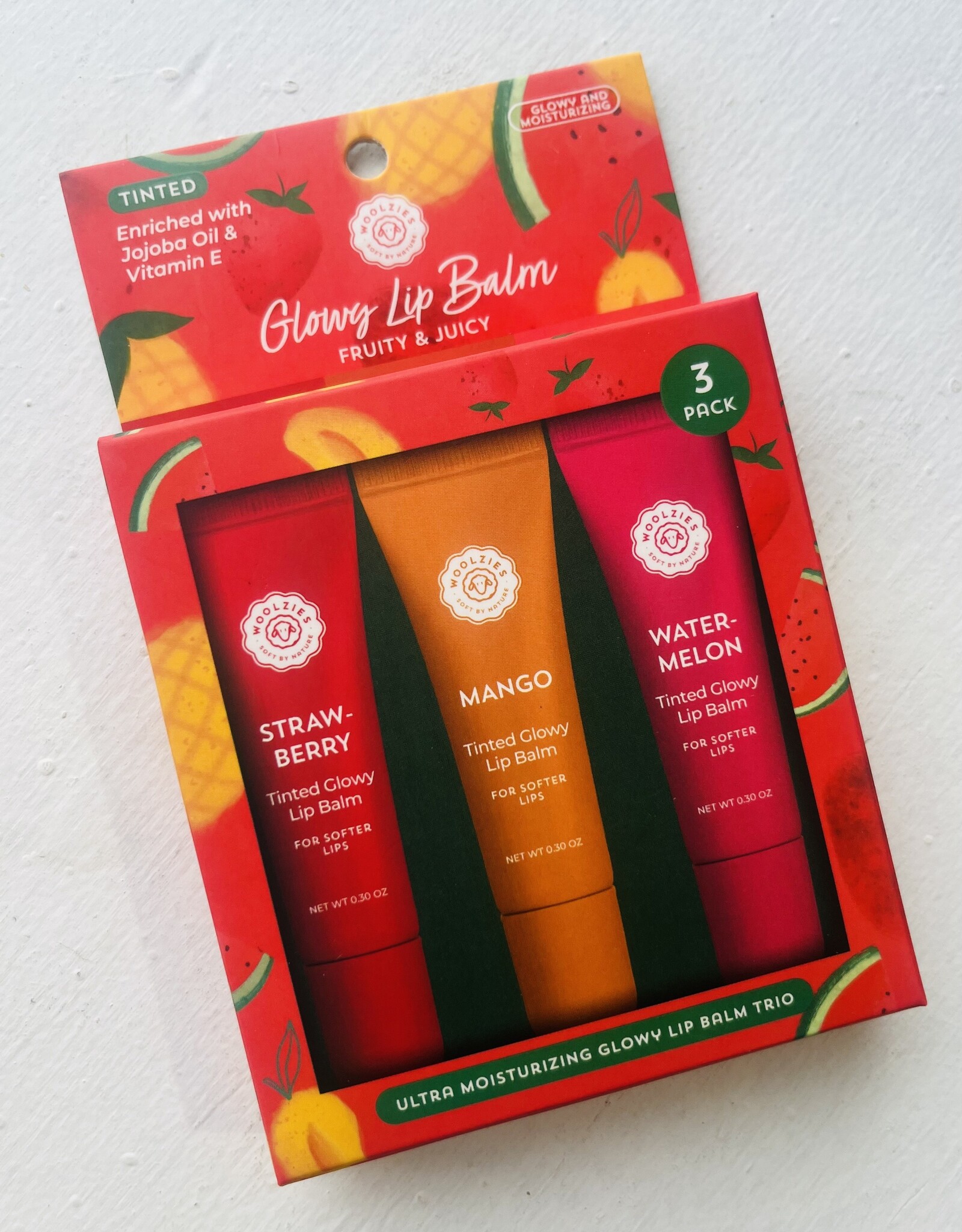 Woolzies Lip Balm Trio, Fruity & Juicy
