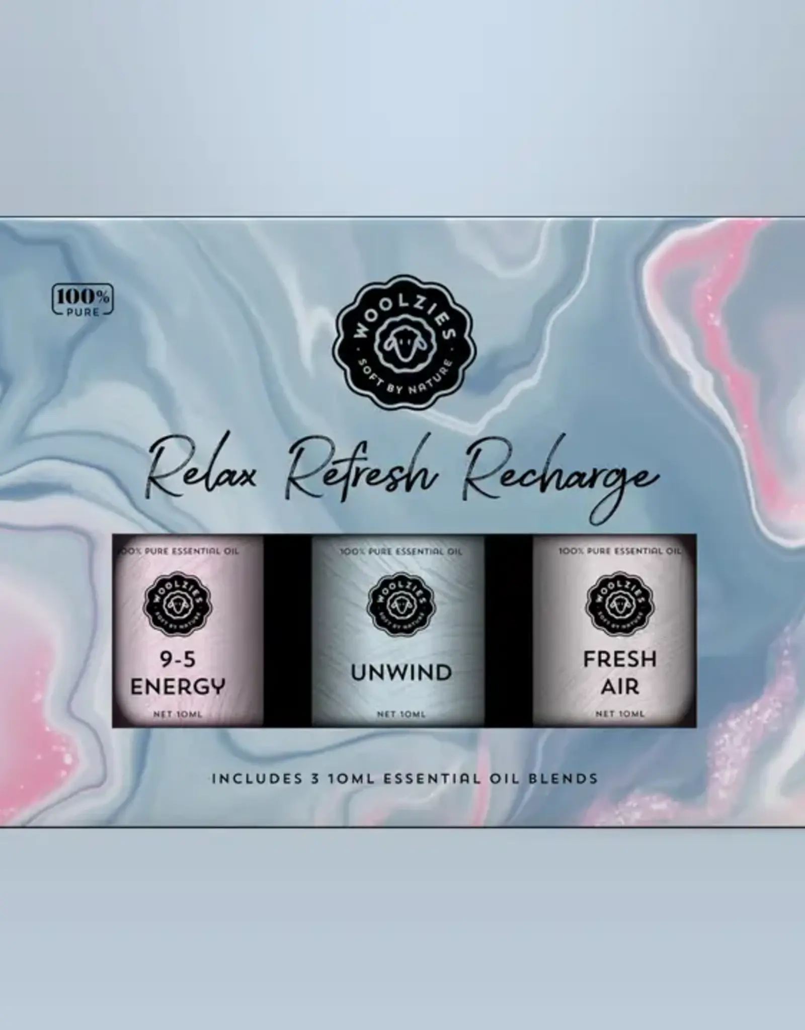 Woolzies Essential Oil Trio, Relax, Refresh, Recharge