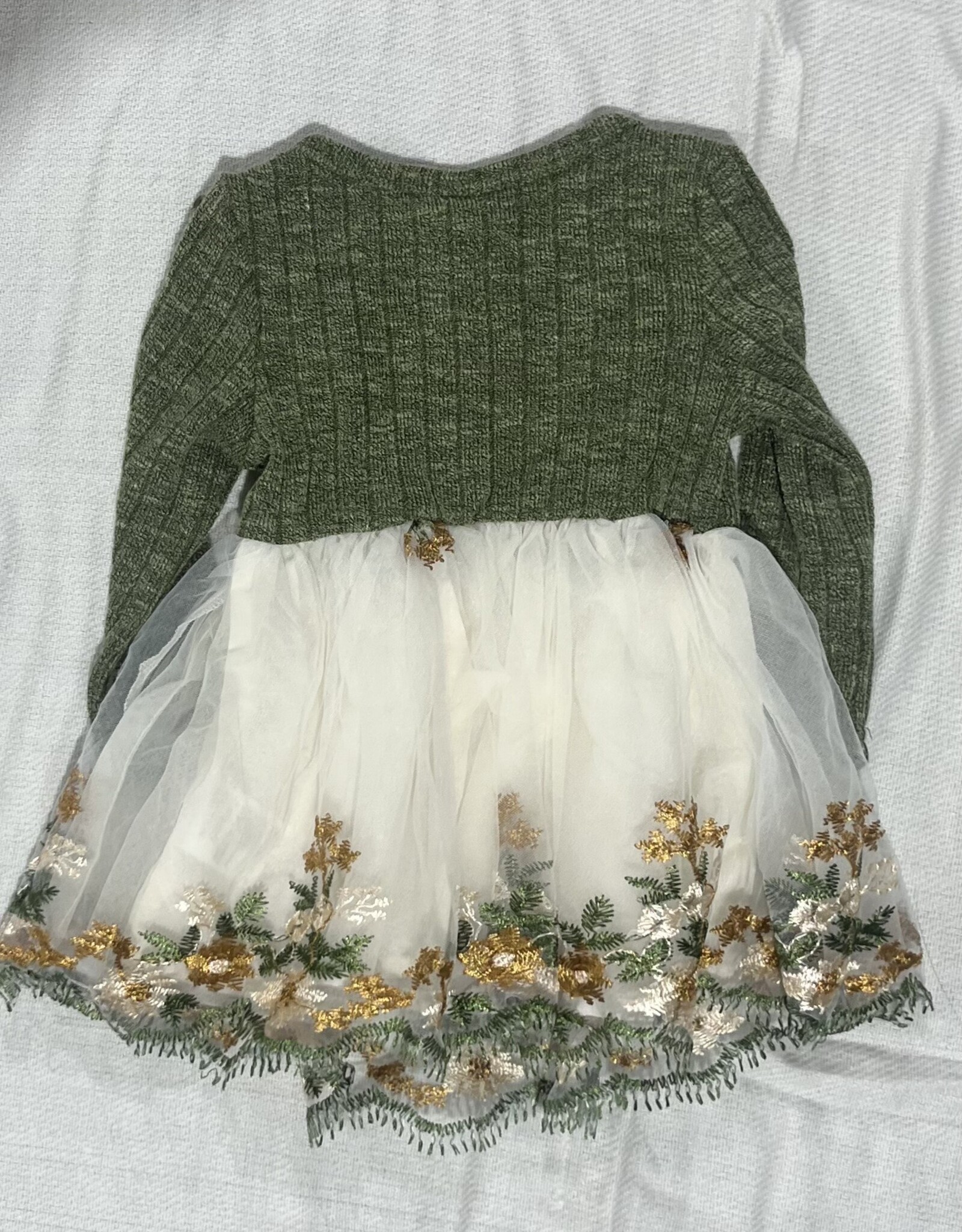 PatPat Knit, Tulle Dress, Green