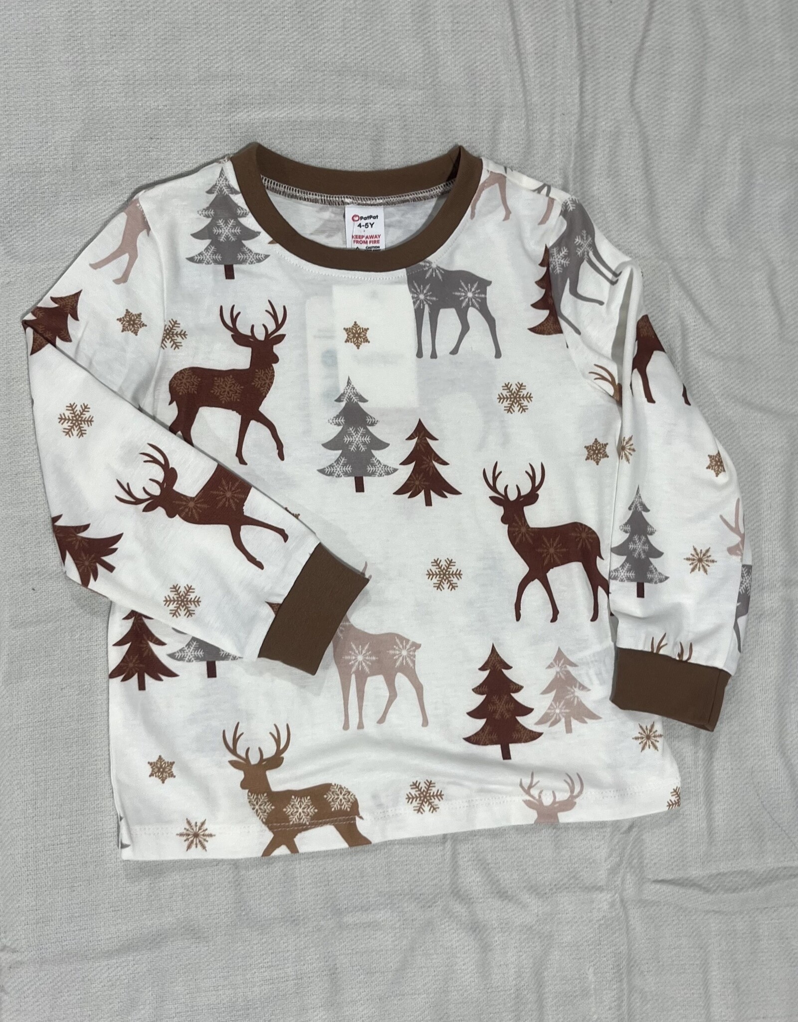 PatPat Christmas PJs, Deer Long Sleeve