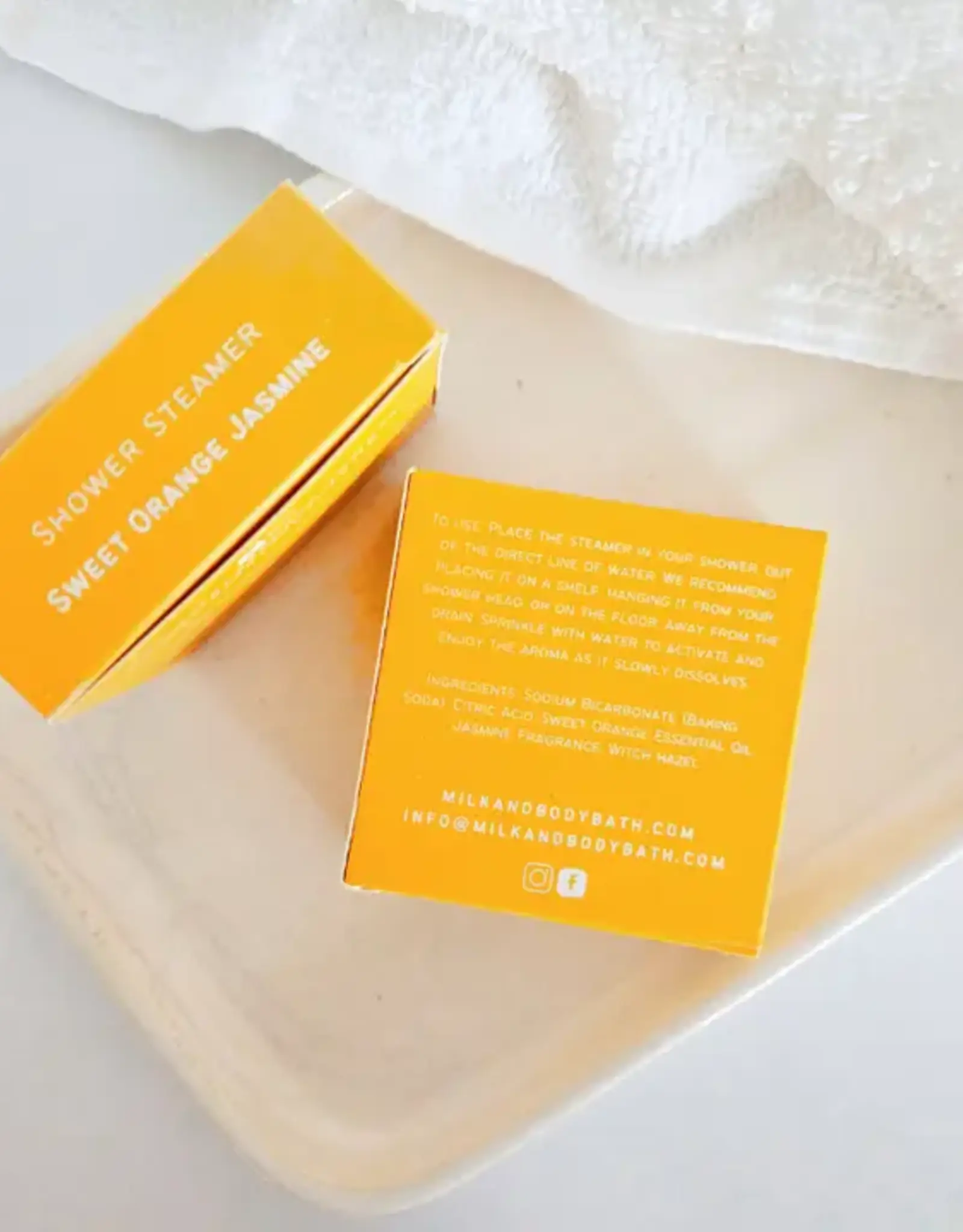 Milk & Body Shower Steamer, Sweet Orange Jasmine