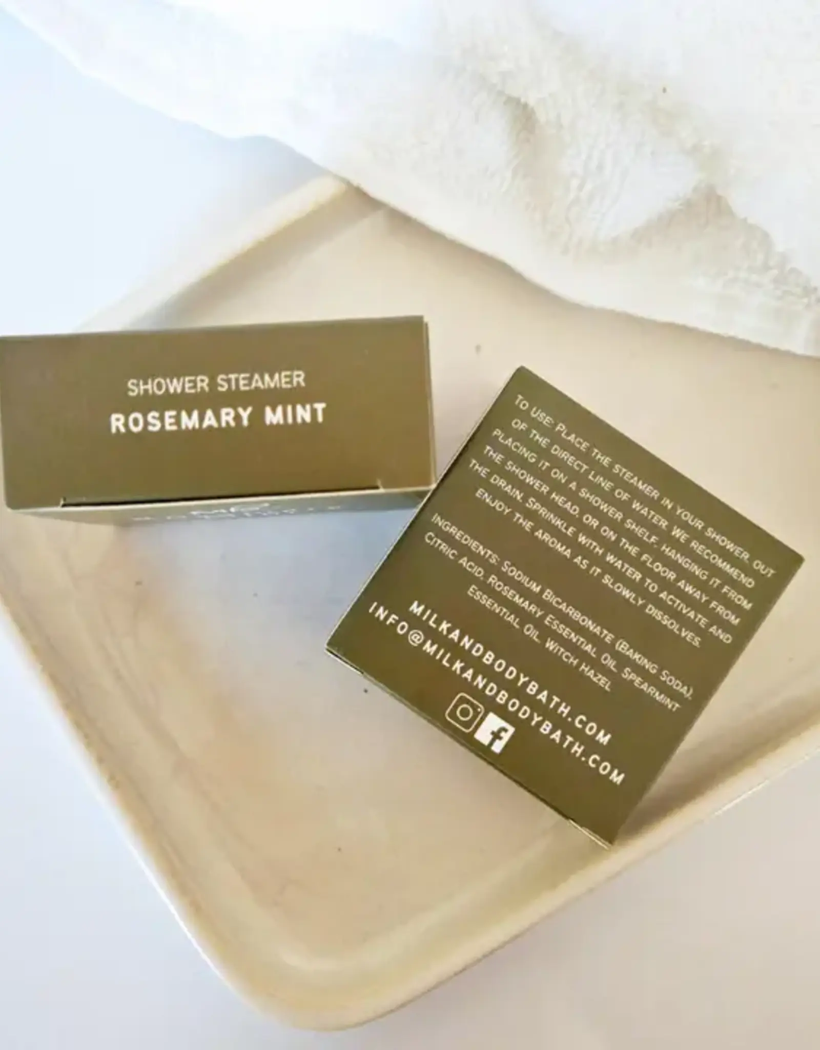 Milk & Body Shower Steamer, Rosemary Spearmint