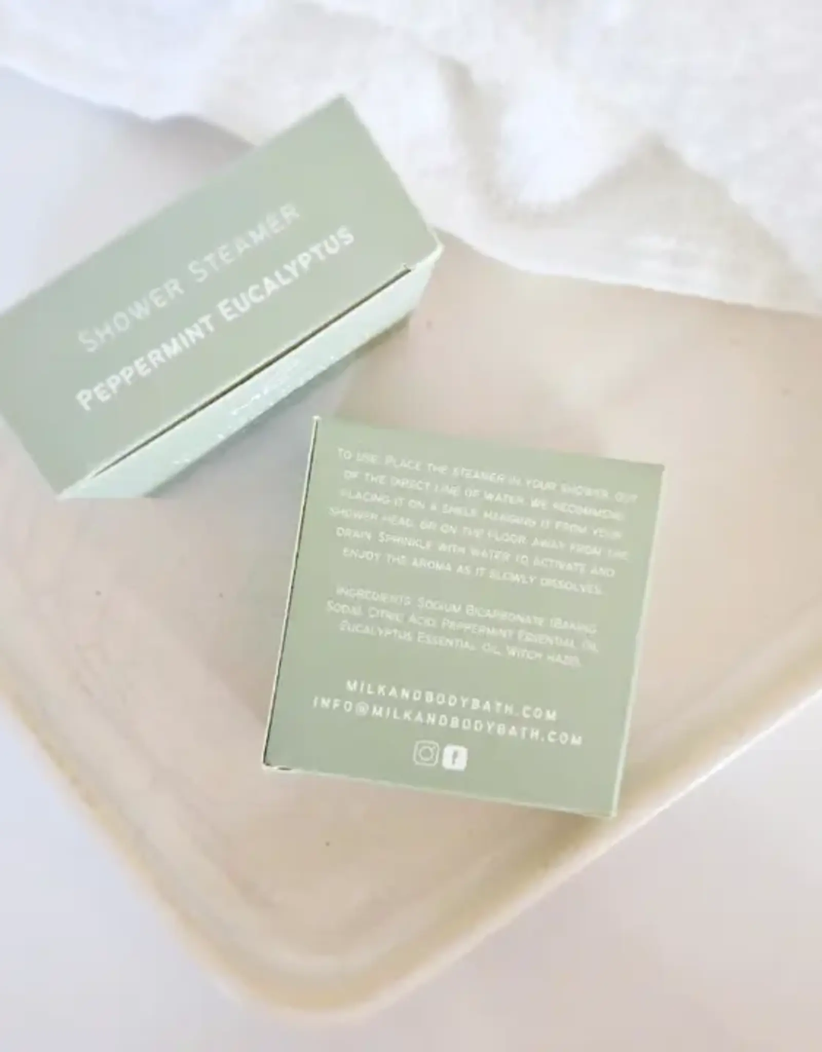 Milk & Body Shower Steamer, Peppermint Eucalyptus