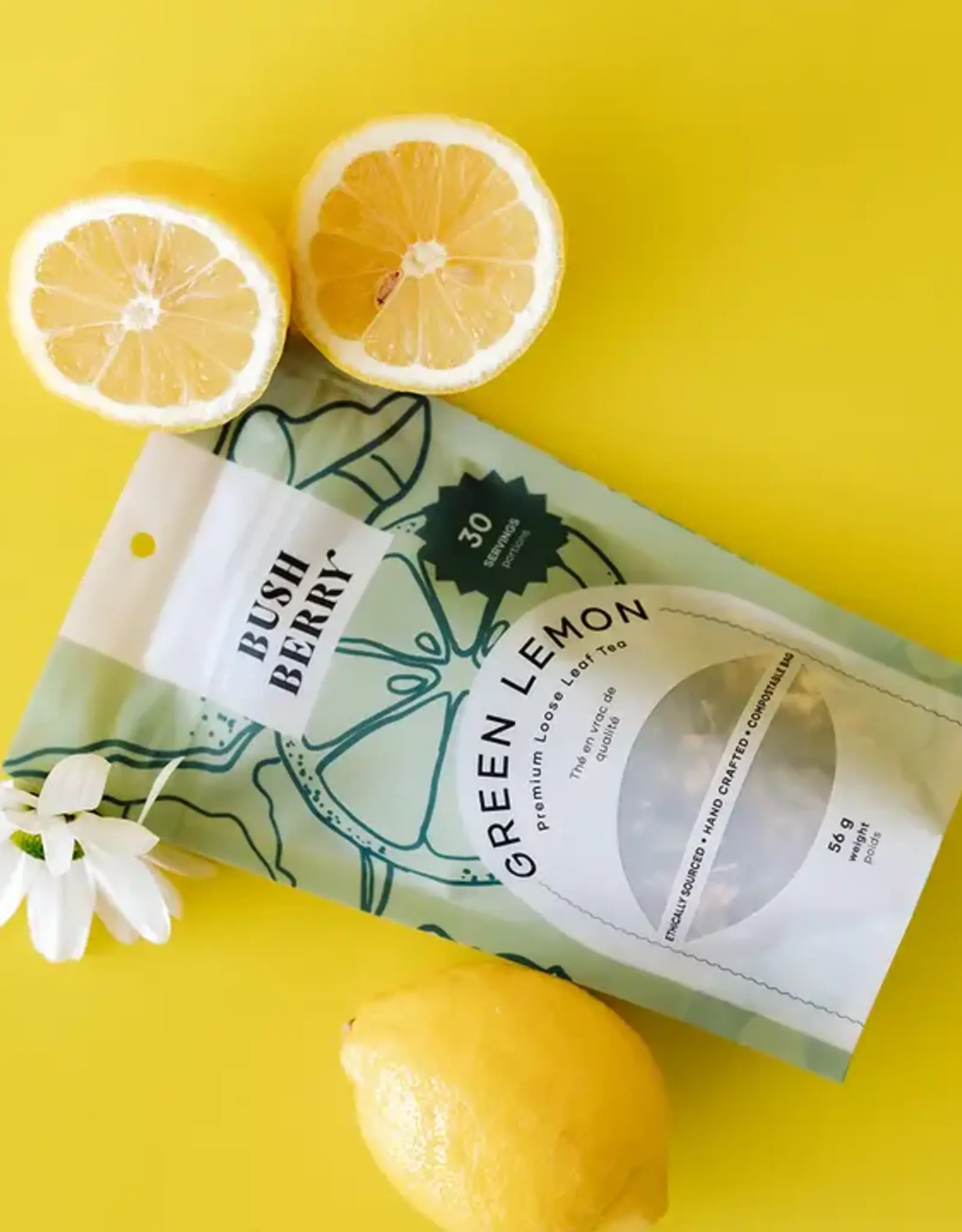Bush Berry Organic Green Lemon Loose Leaf Tea