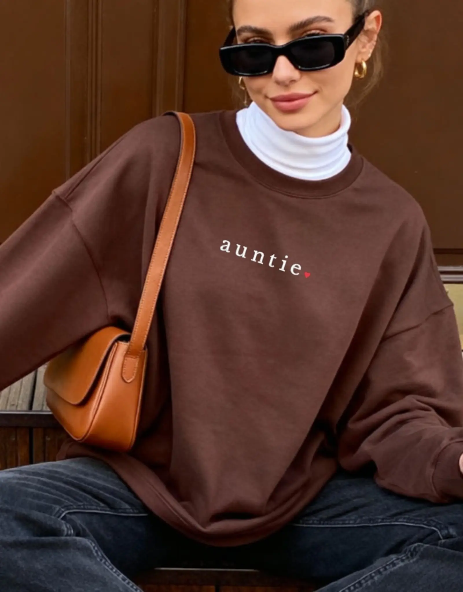 Petitrue Embroidered Auntie Crewneck