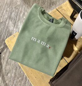 Petitrue Embroidered Mama Crewneck