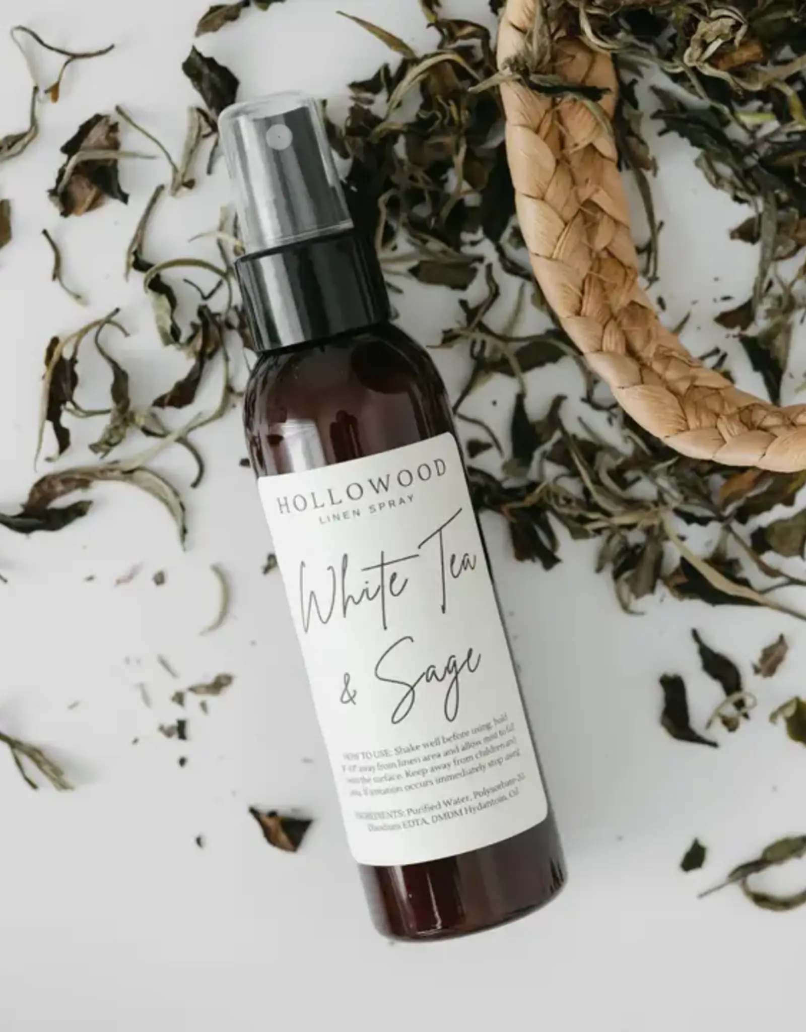 Hollowood Home Linen Spray, White Tea & Sage