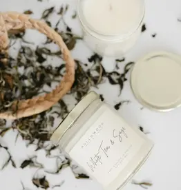 Hollowood Home Soy Candle, White Tea & Sage