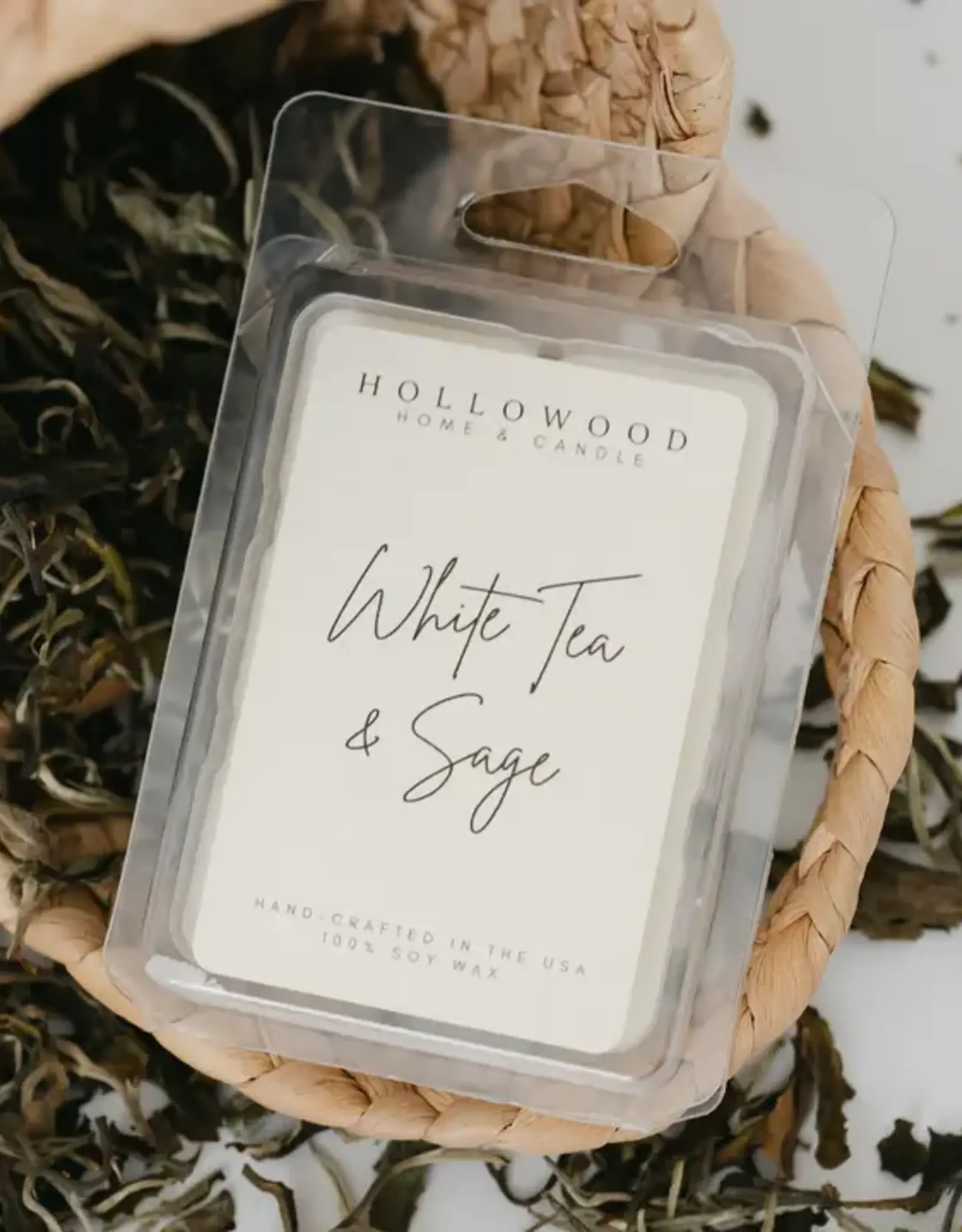 Hollowood Home Wax Melt, White Tea & Sage