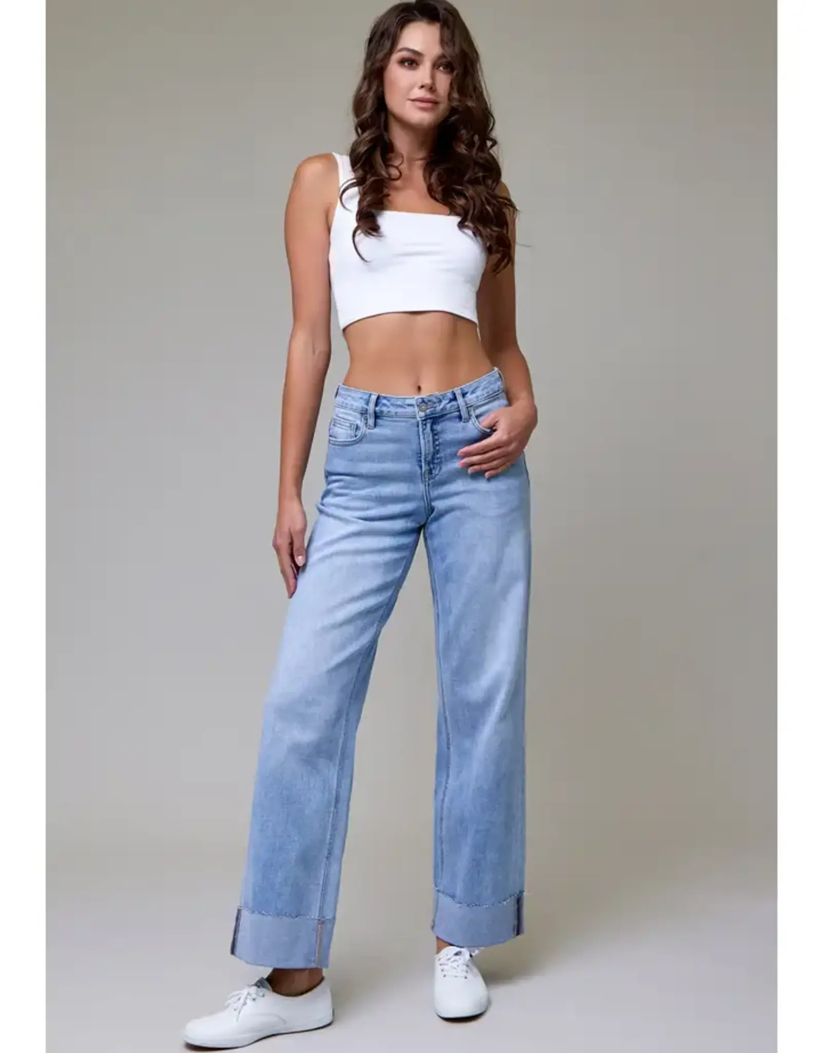 Hidden Logan Mid Rise Cuffed Dad Jean