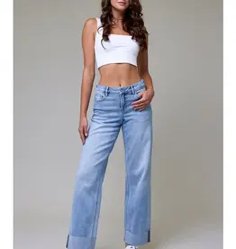 Hidden Logan Mid Rise Cuffed Dad Jean