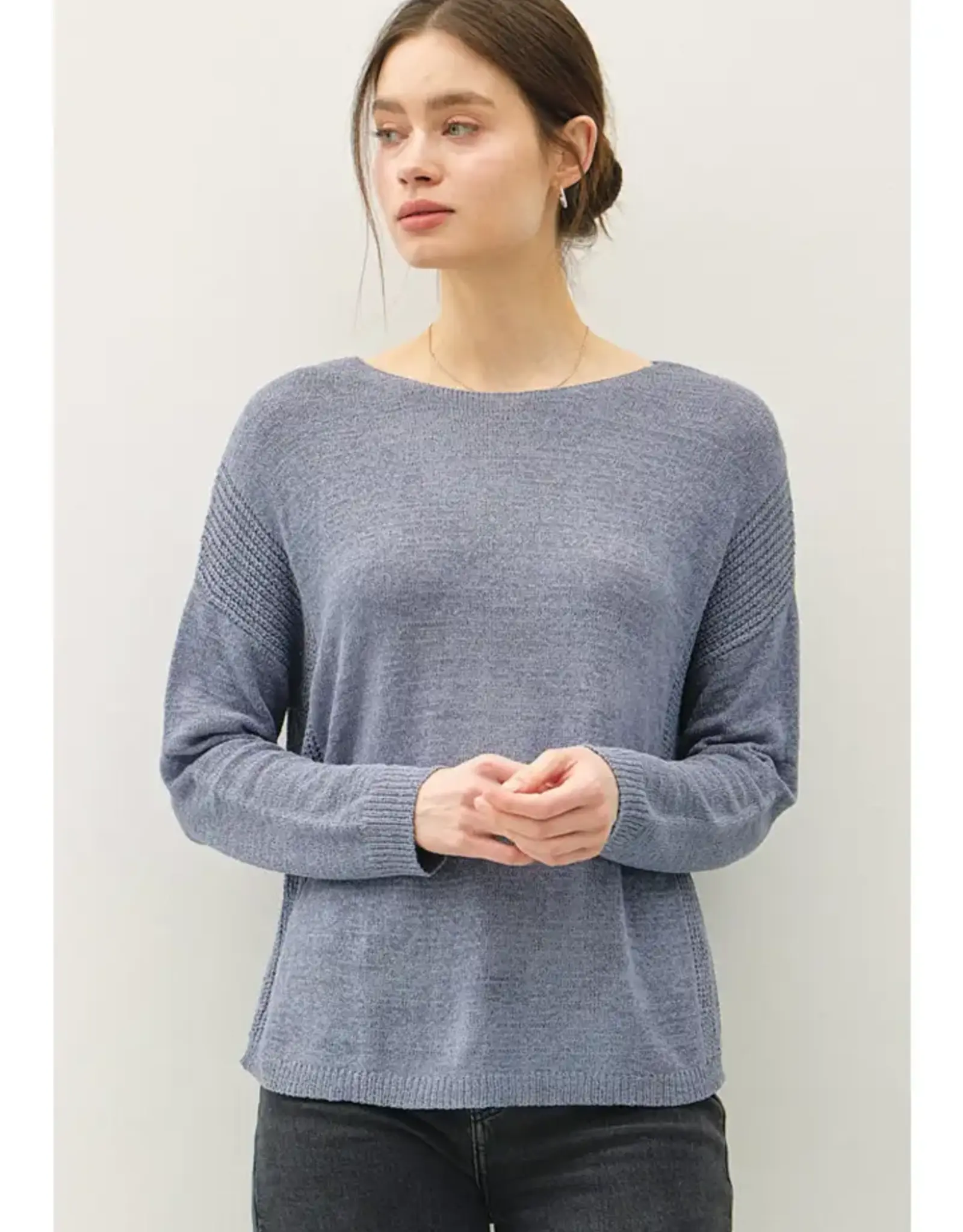 Drop Shoulder Knit Pullover