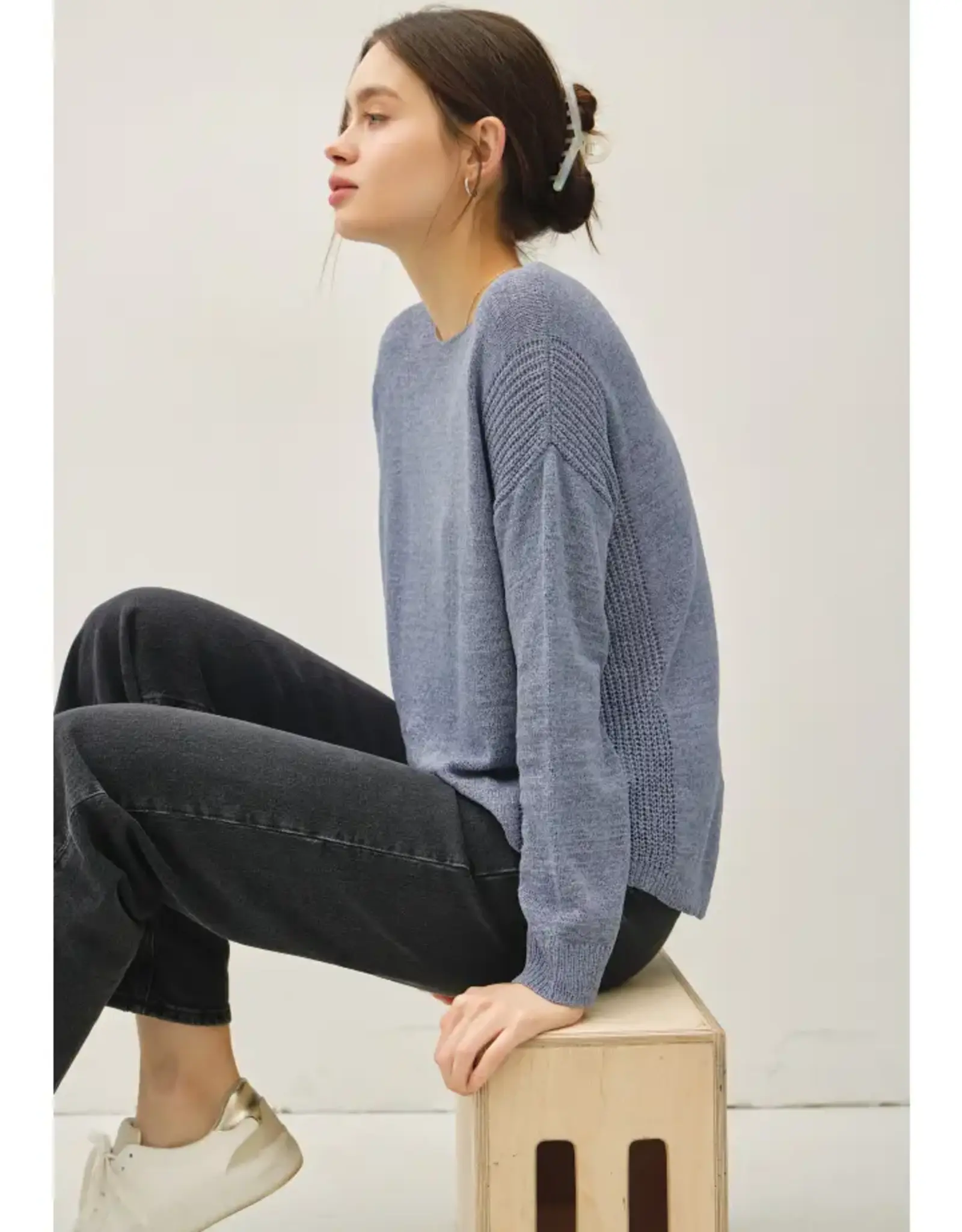 Drop Shoulder Knit Pullover
