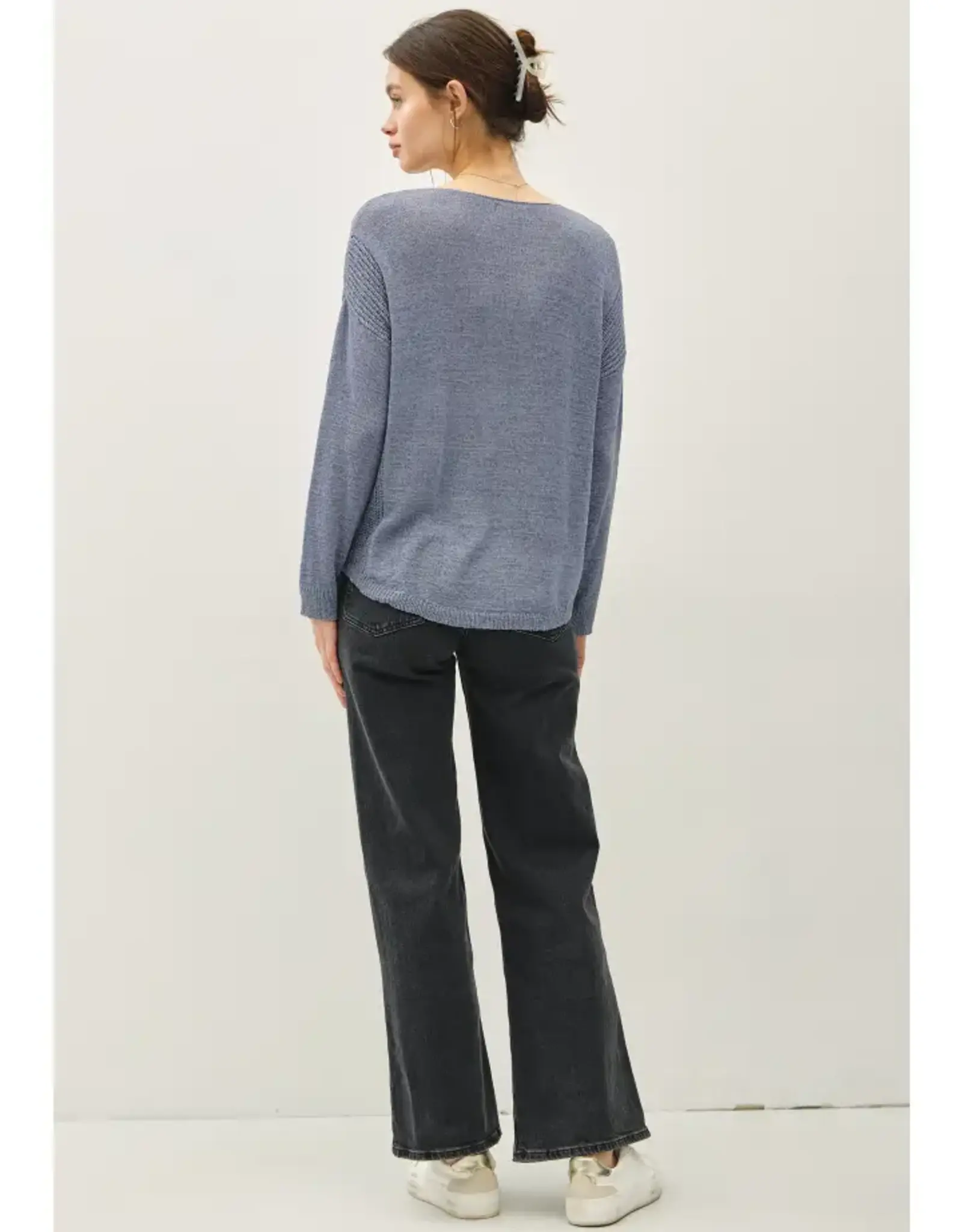 Drop Shoulder Knit Pullover