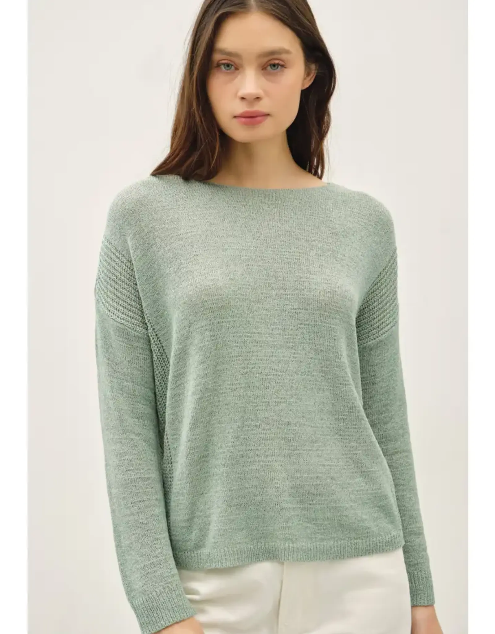 Drop Shoulder Knit Pullover