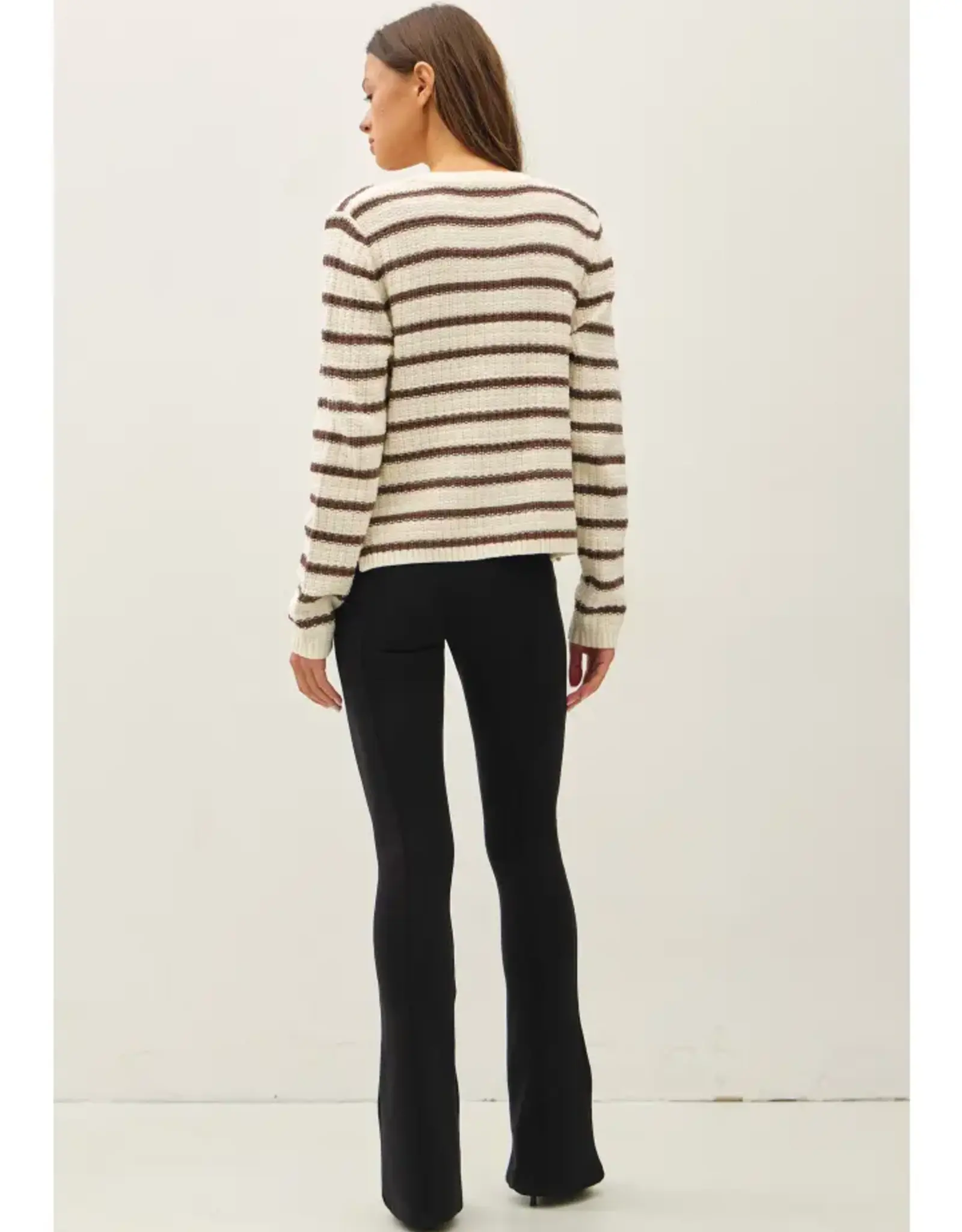 Chunky Knit Striped Cardigan