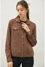 Cotton Fleece Trucker Jacket