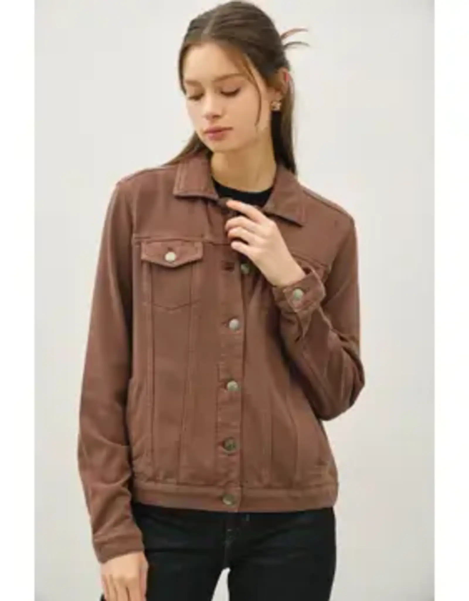 Cotton Fleece Trucker Jacket