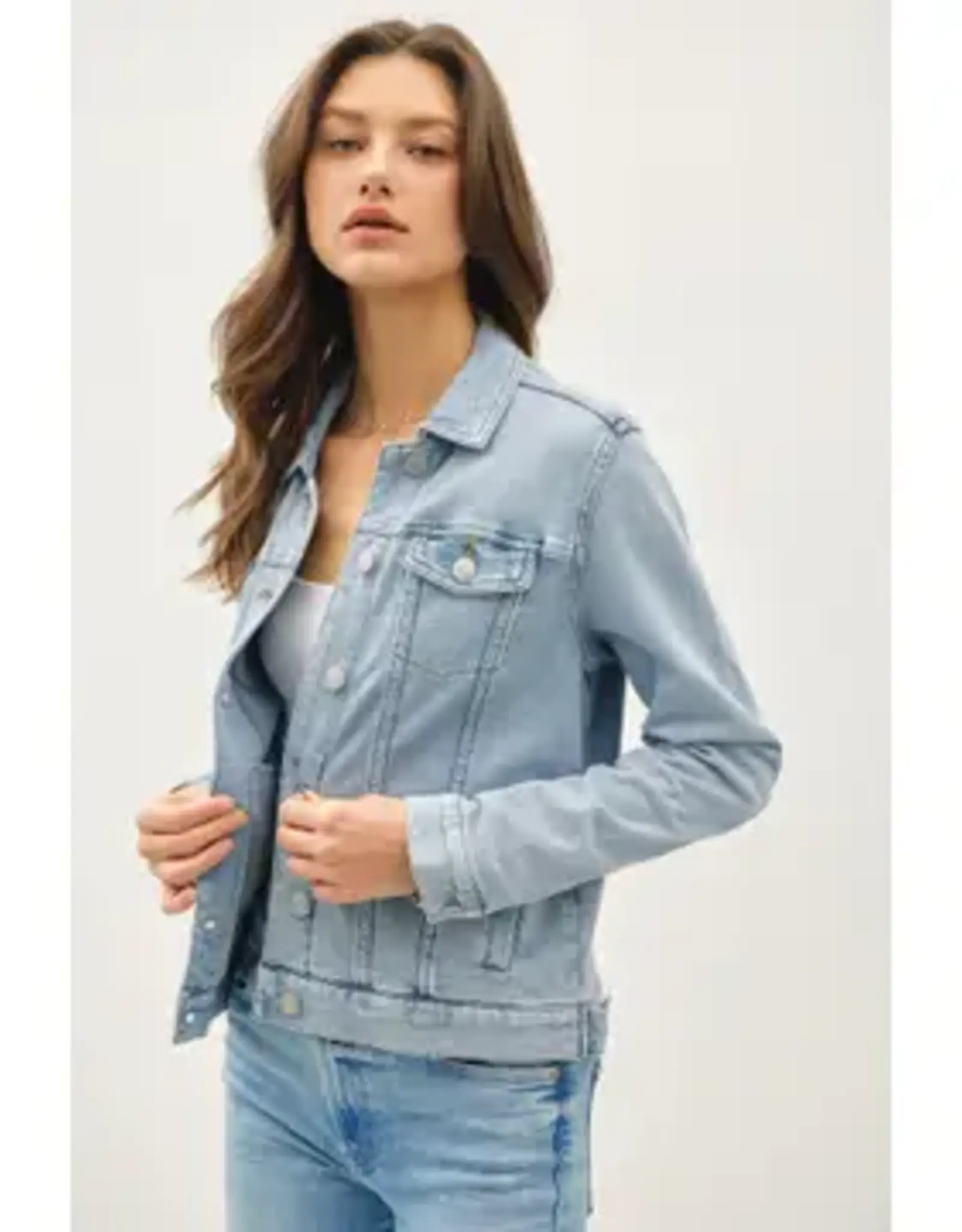 Cotton Fleece Trucker Jacket