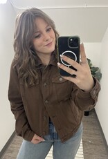 Cotton Fleece Trucker Jacket