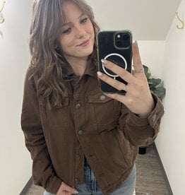 Cotton Fleece Trucker Jacket