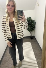 Chunky Knit Striped Cardigan
