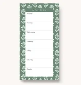 Elyse Breanne Design Forget Me Nots Sage Magnetic Meal Plan Notepad