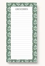 Elyse Breanne Design Forget Me Nots Sage Magnetic Grocery Notepad