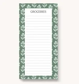 Elyse Breanne Design Forget Me Nots Sage Magnetic Grocery Notepad