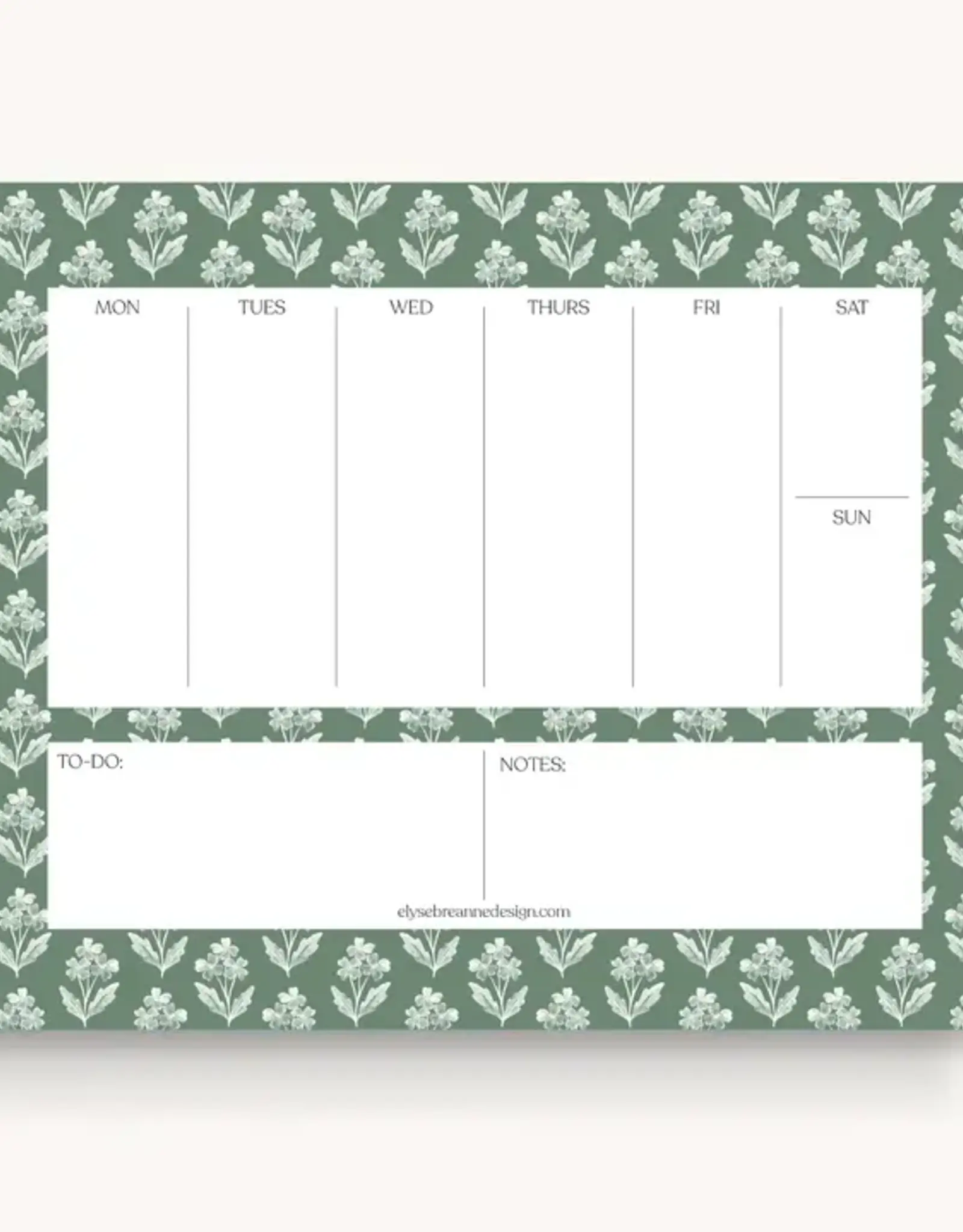 Elyse Breanne Design Forget Me Nots Sage Weekly Planner