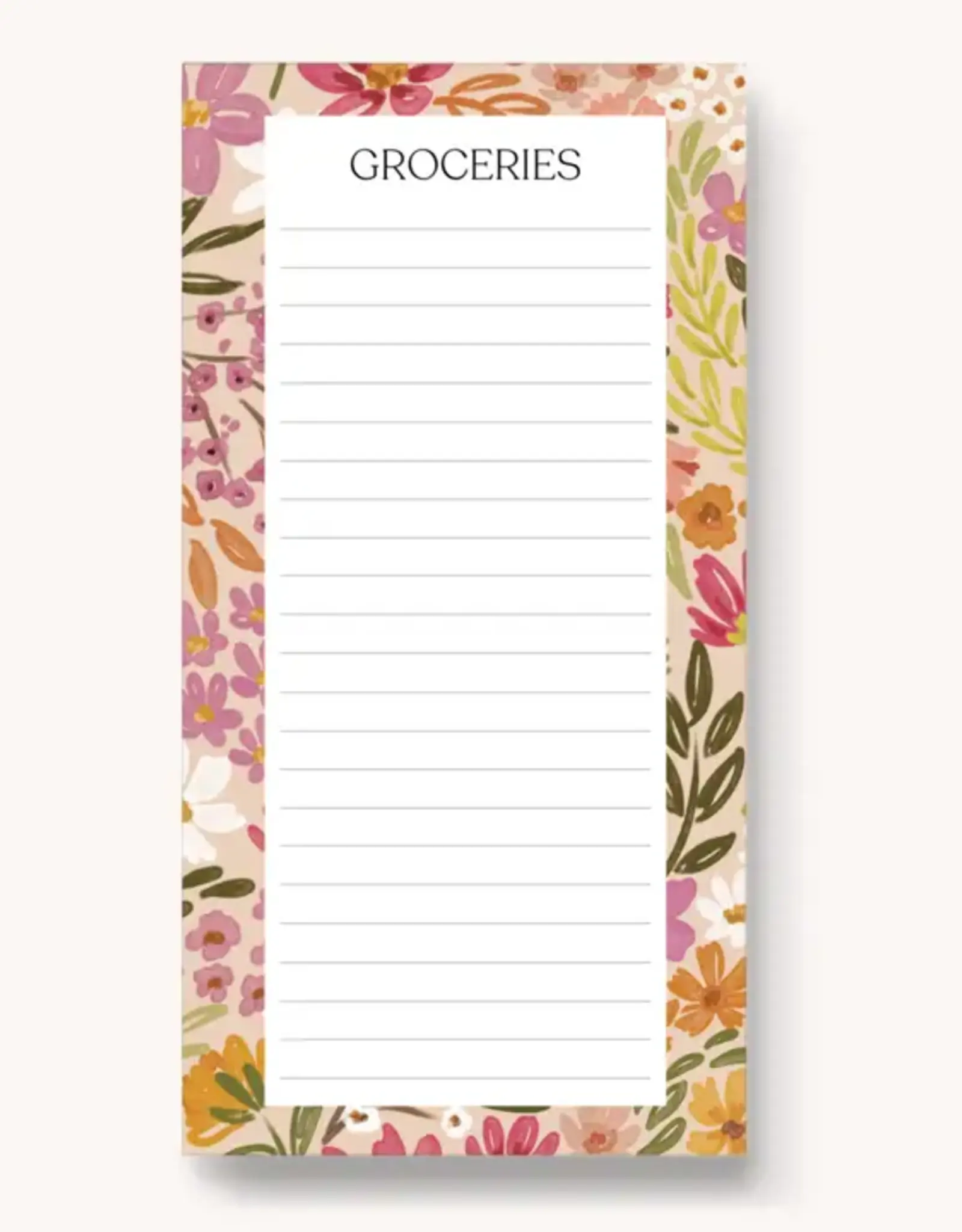 Elyse Breanne Design Primrose Petal Magnetic Grocery Notepad