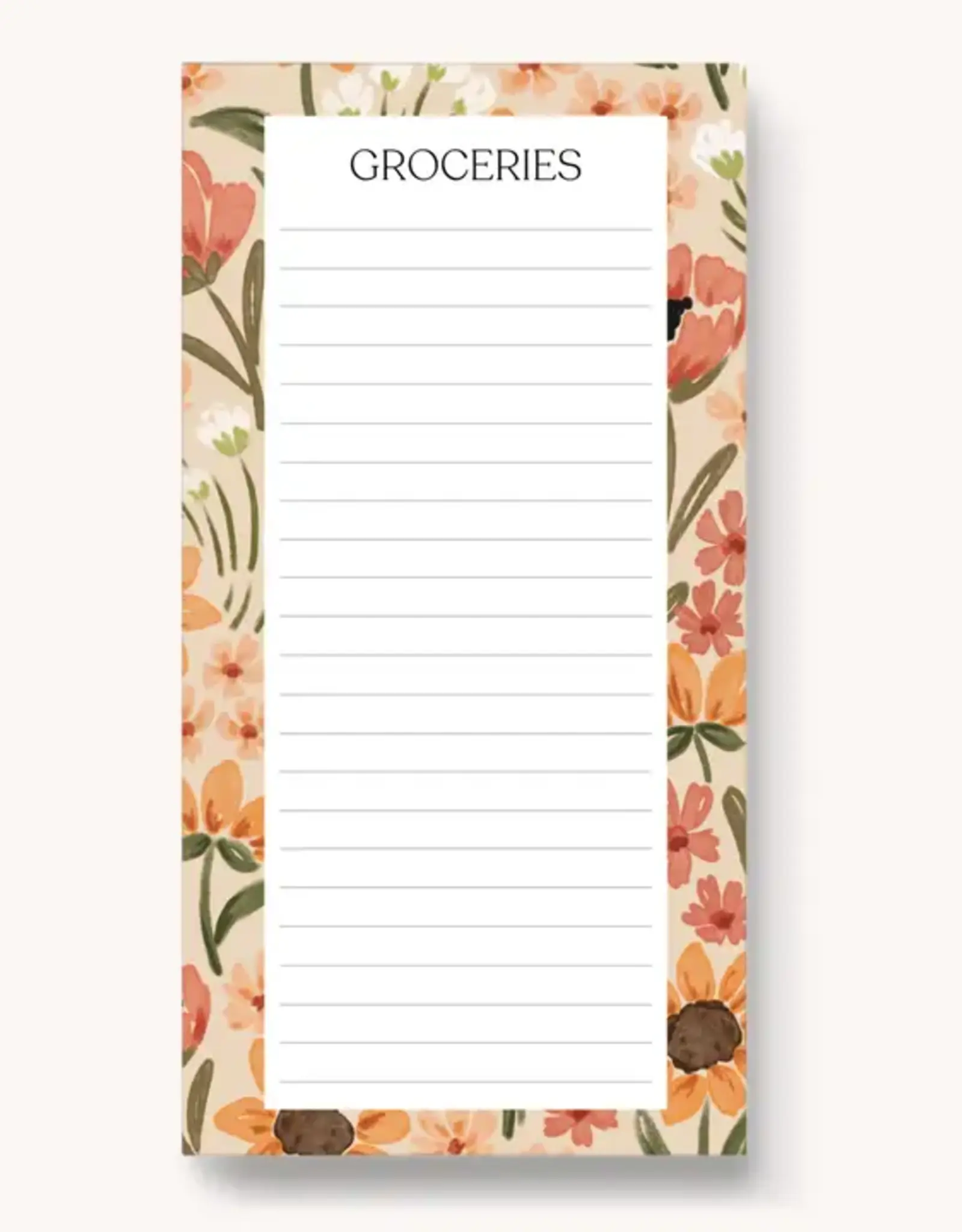 Elyse Breanne Design Sunny Poppies Magnetic Grocery Notepad