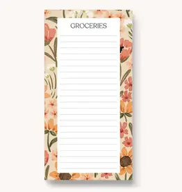 Elyse Breanne Design Sunny Poppies Magnetic Grocery Notepad