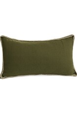 Pine Centre/Adv Cotton Lumbar Pillow w/Piping, Green