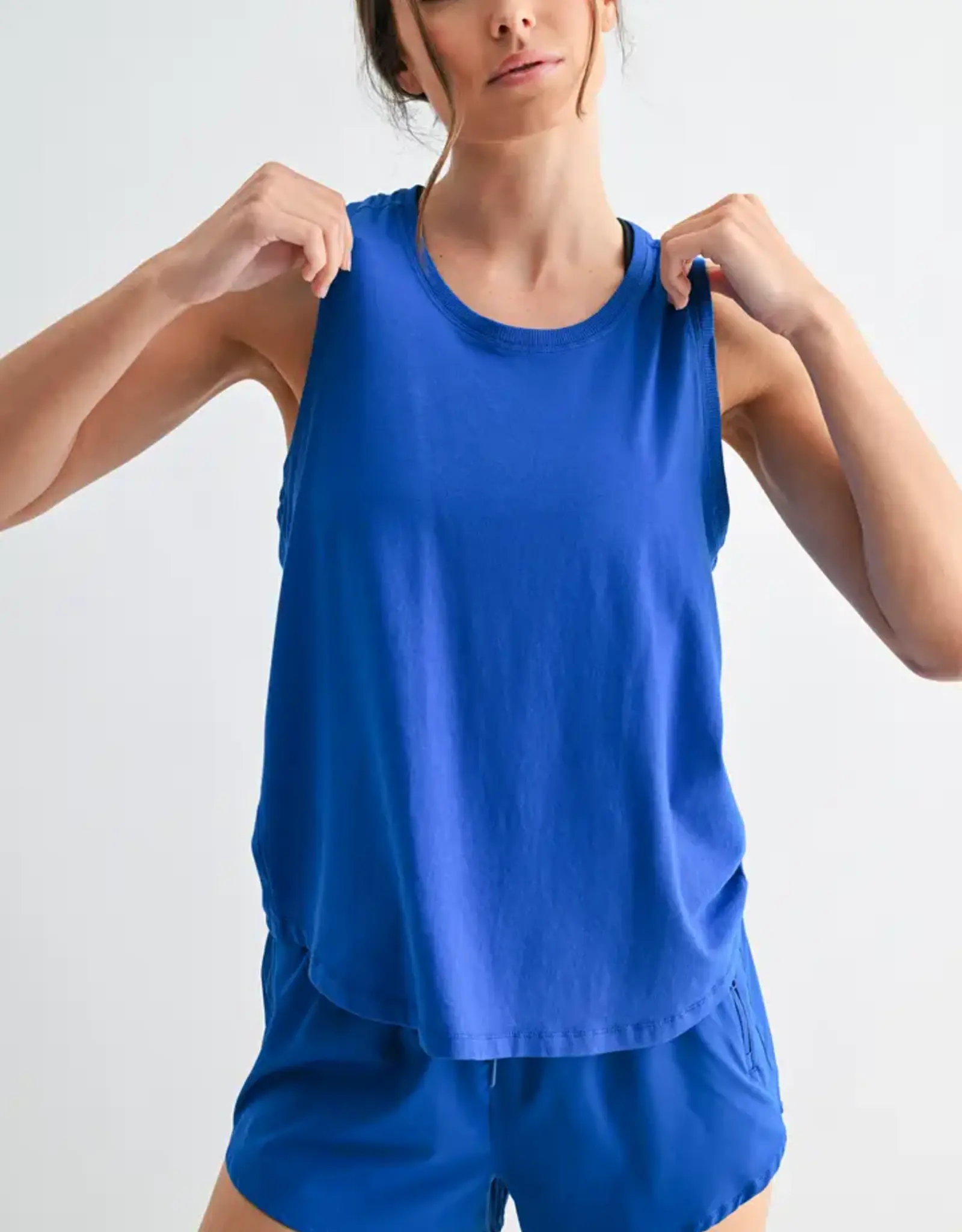 Mono B Pima Cotton Relaxed Racer Tank