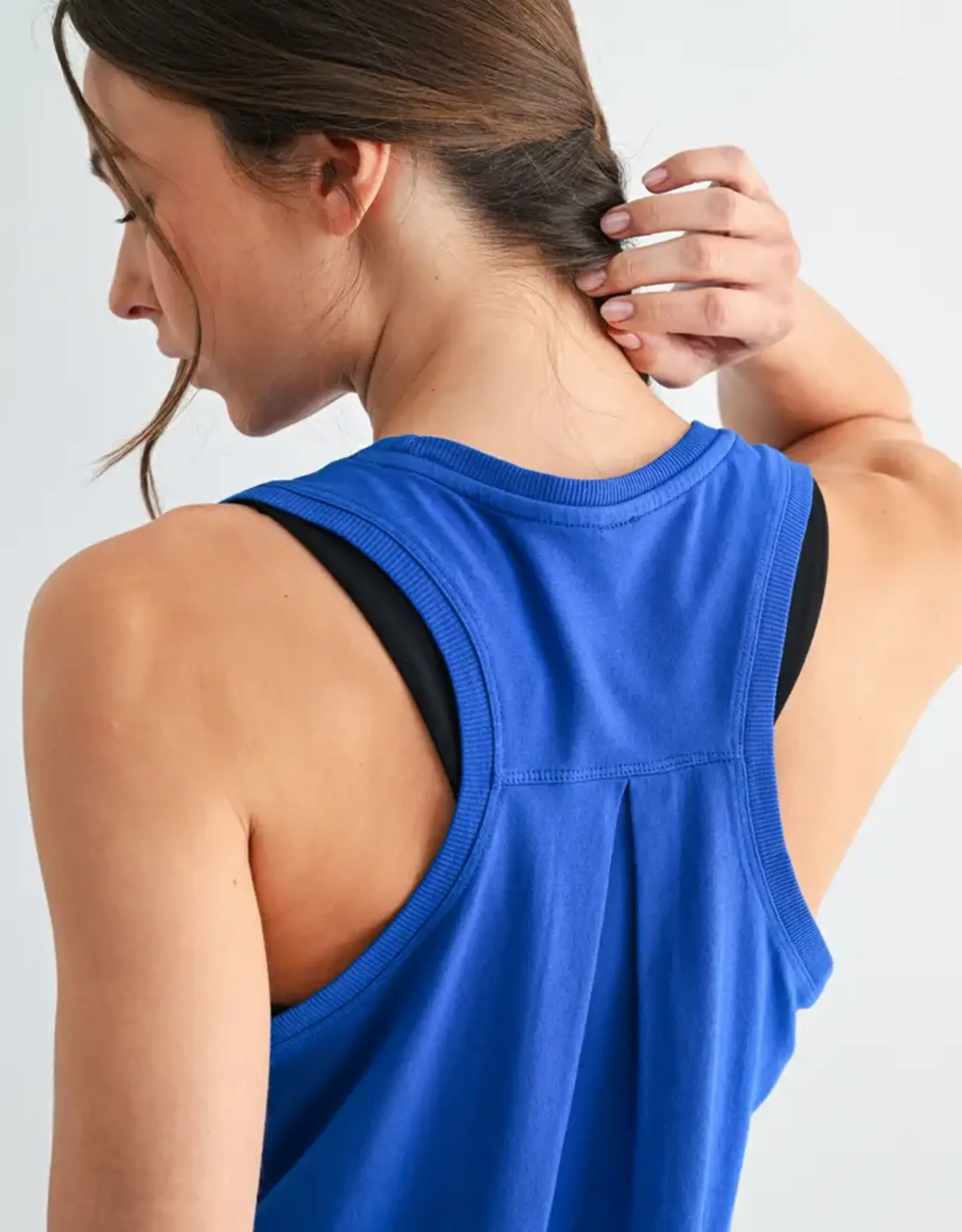 Mono B Pima Cotton Relaxed Racer Tank