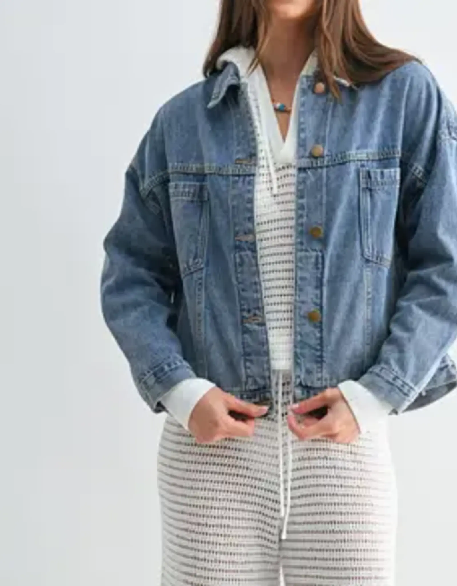 Mono B Boxy Denim Trucker Jacket