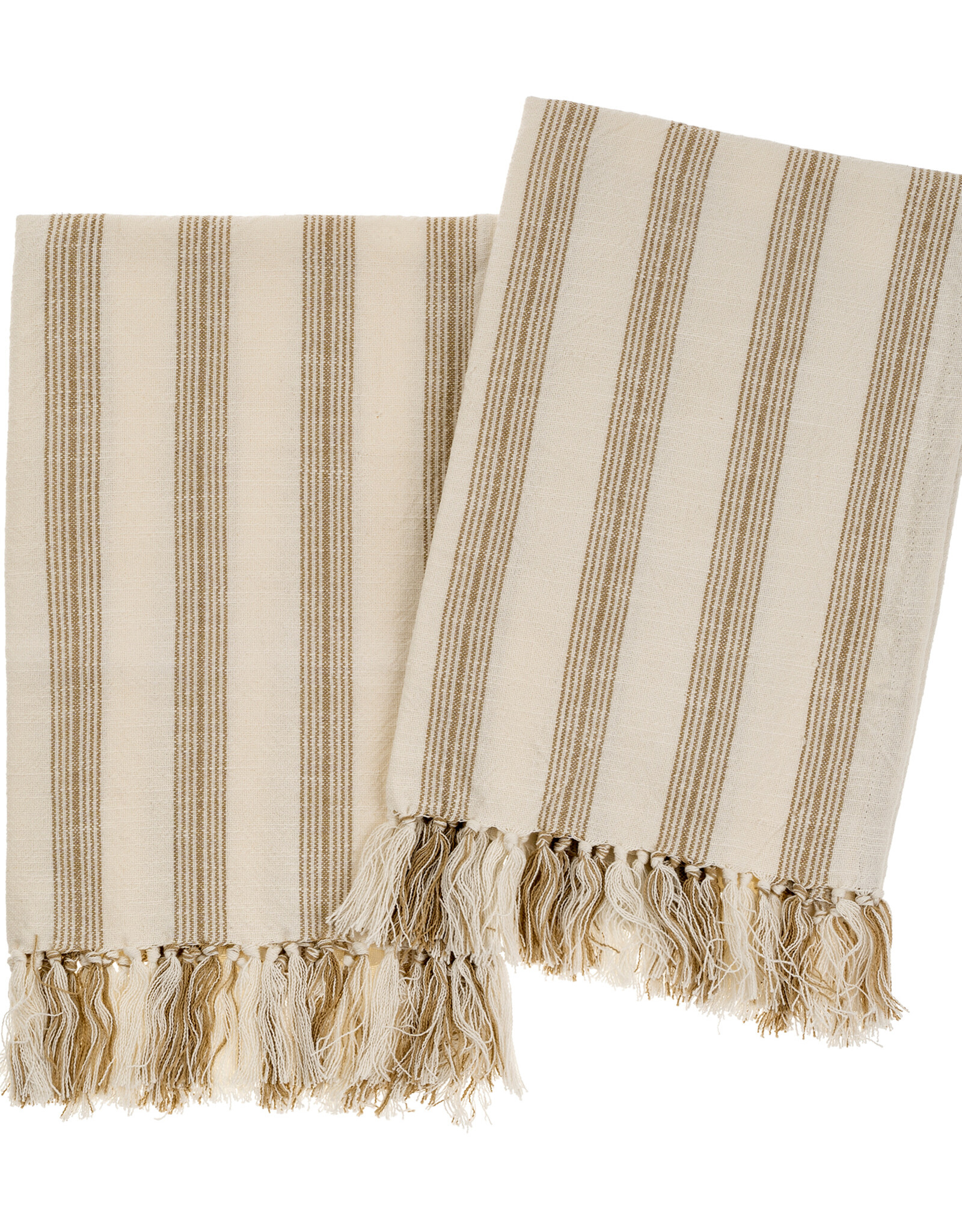 Indaba French Stripe Hammam Hand Towel Set, Sand