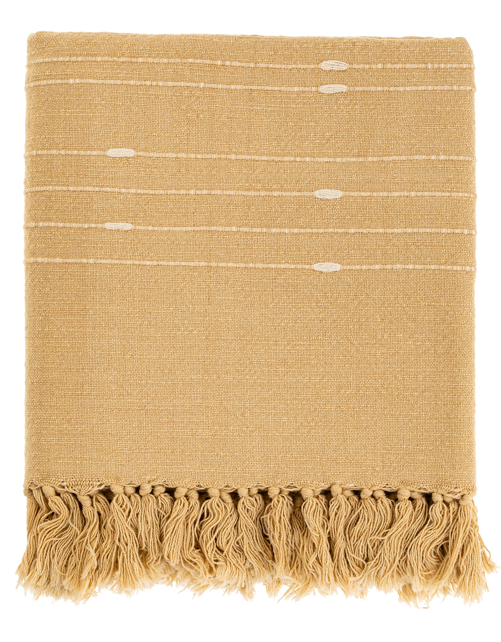 Indaba Sola Woven Throw, Ochre
