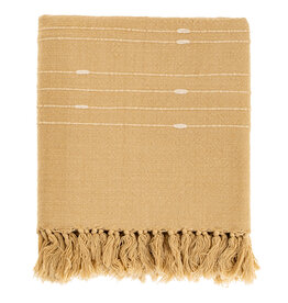 Indaba Sola Woven Throw, Ochre