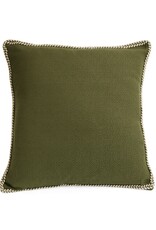 Pine Centre/Adv Cotton Throw Pillow w/Piping, Green