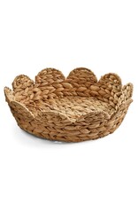 Pine Centre/Adv Water Hyacinth Scallop Edge Tray
