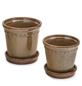 Pine Centre/Adv Planter, Scallop Edge, Small