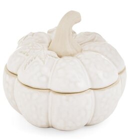 Pine Centre/Adv Porcelain, Pumpkin Shaped Jar