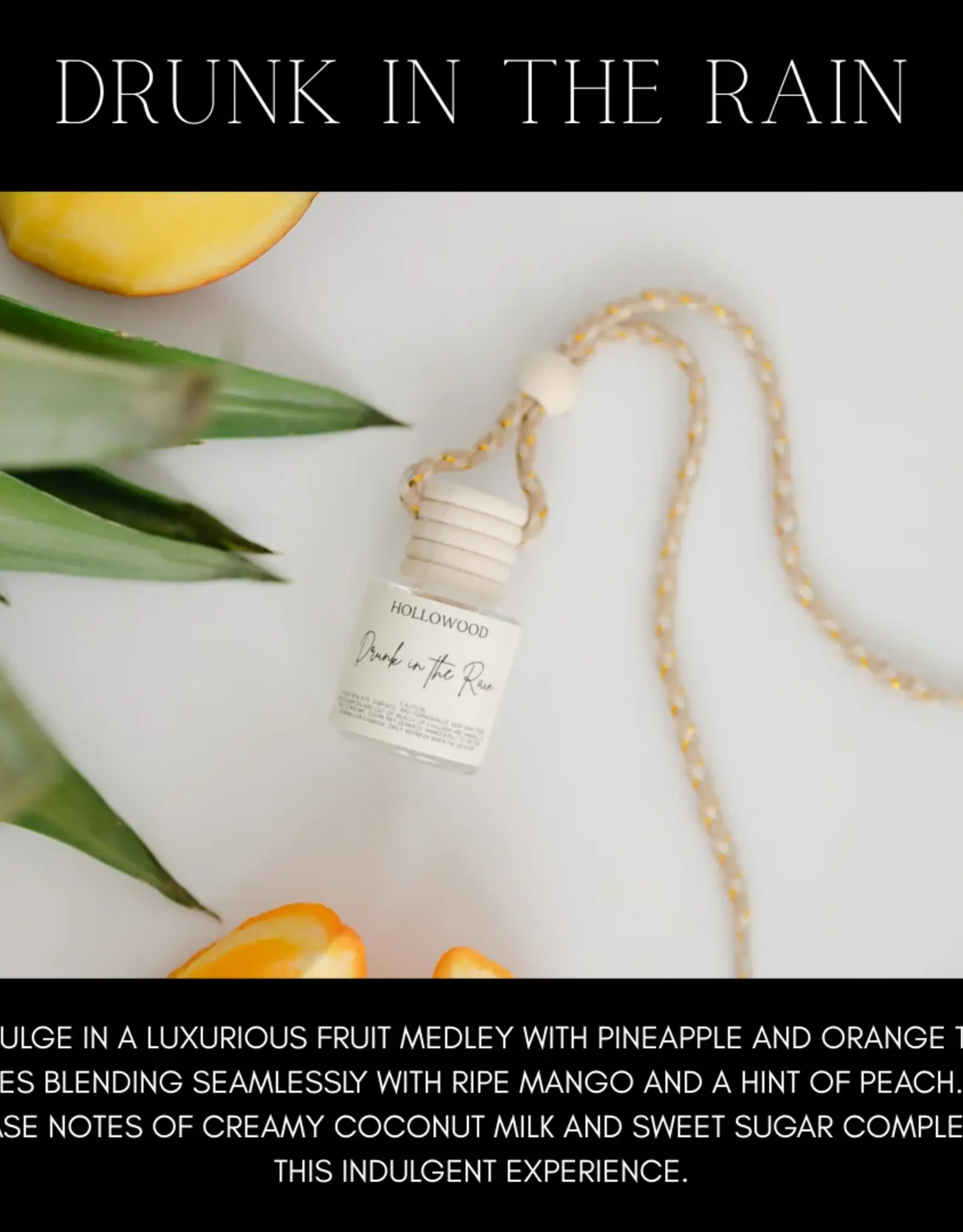 Hollowood Home Car Diffuser, Drunk In The Rain