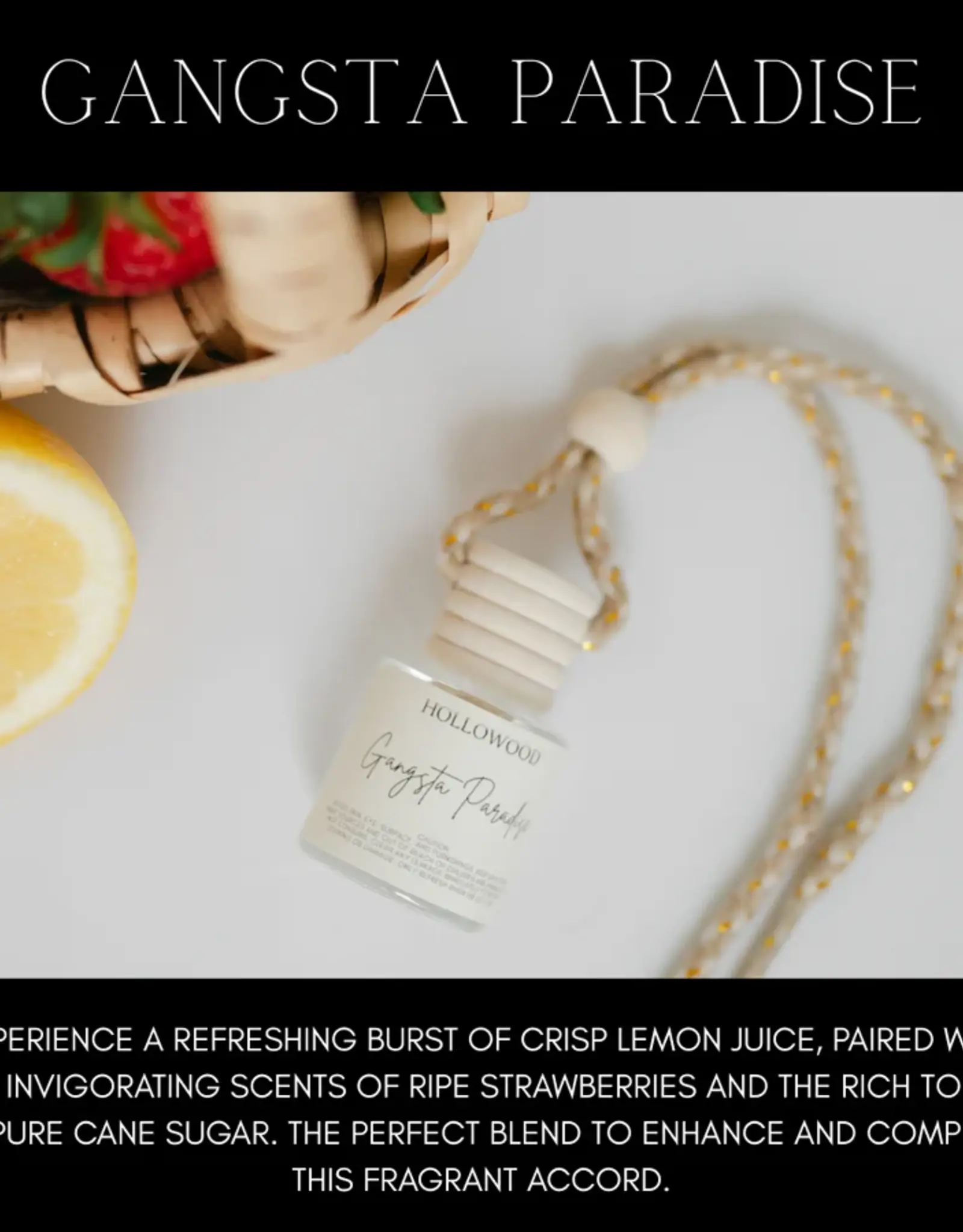 Hollowood Home Car Diffuser, Gangsta Paradise