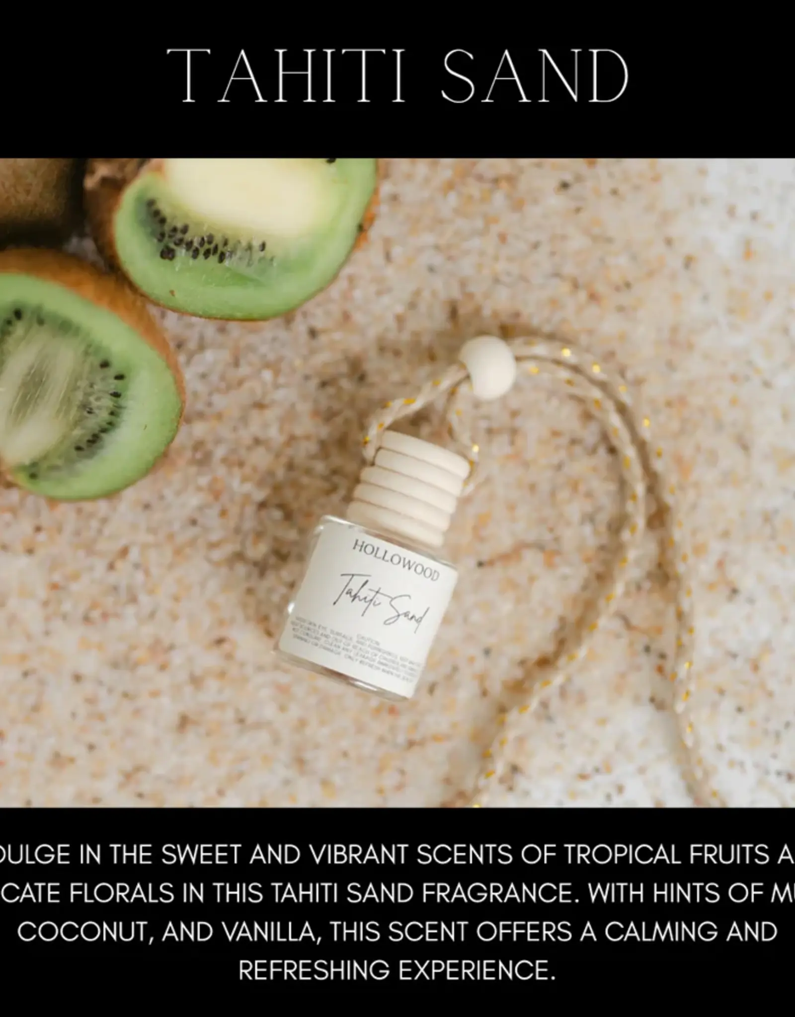 Hollowood Home Car Diffuser, Tahiti Sand