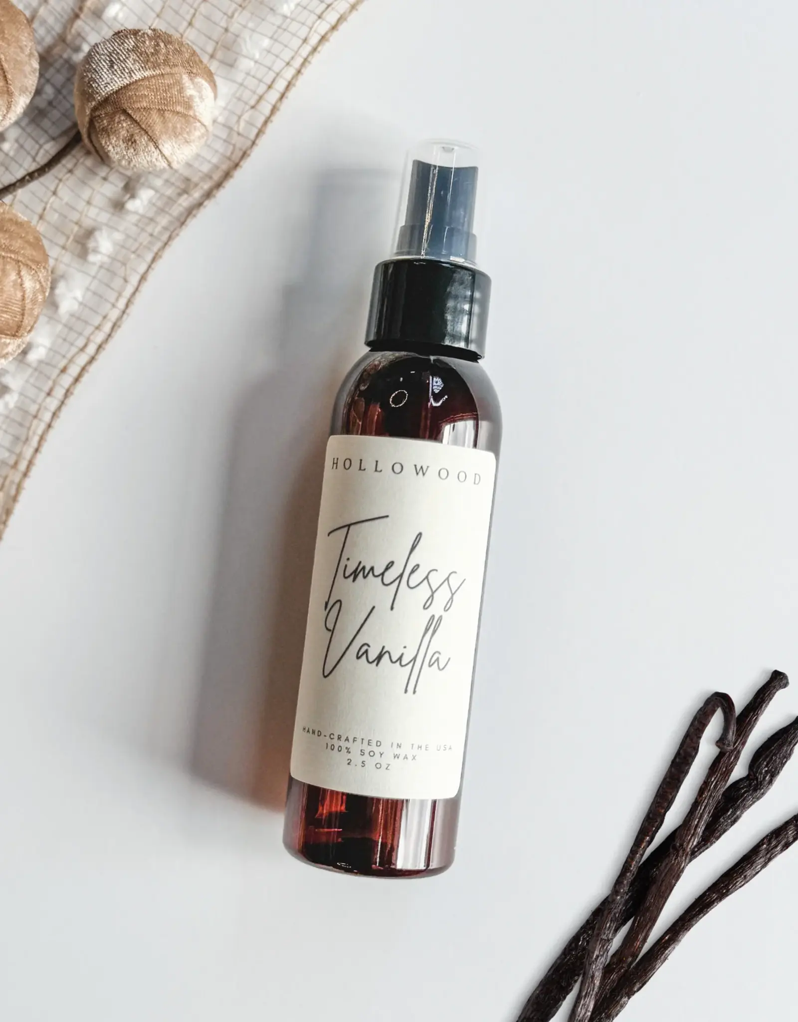 Hollowood Home Linen Spray, Timeless Vanilla